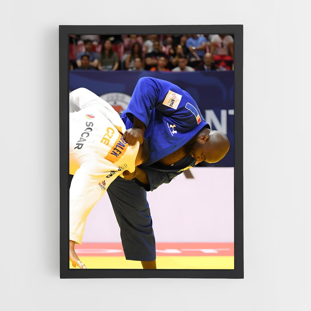 Poster Champion en Bleu – affiche Judo (vue 2)